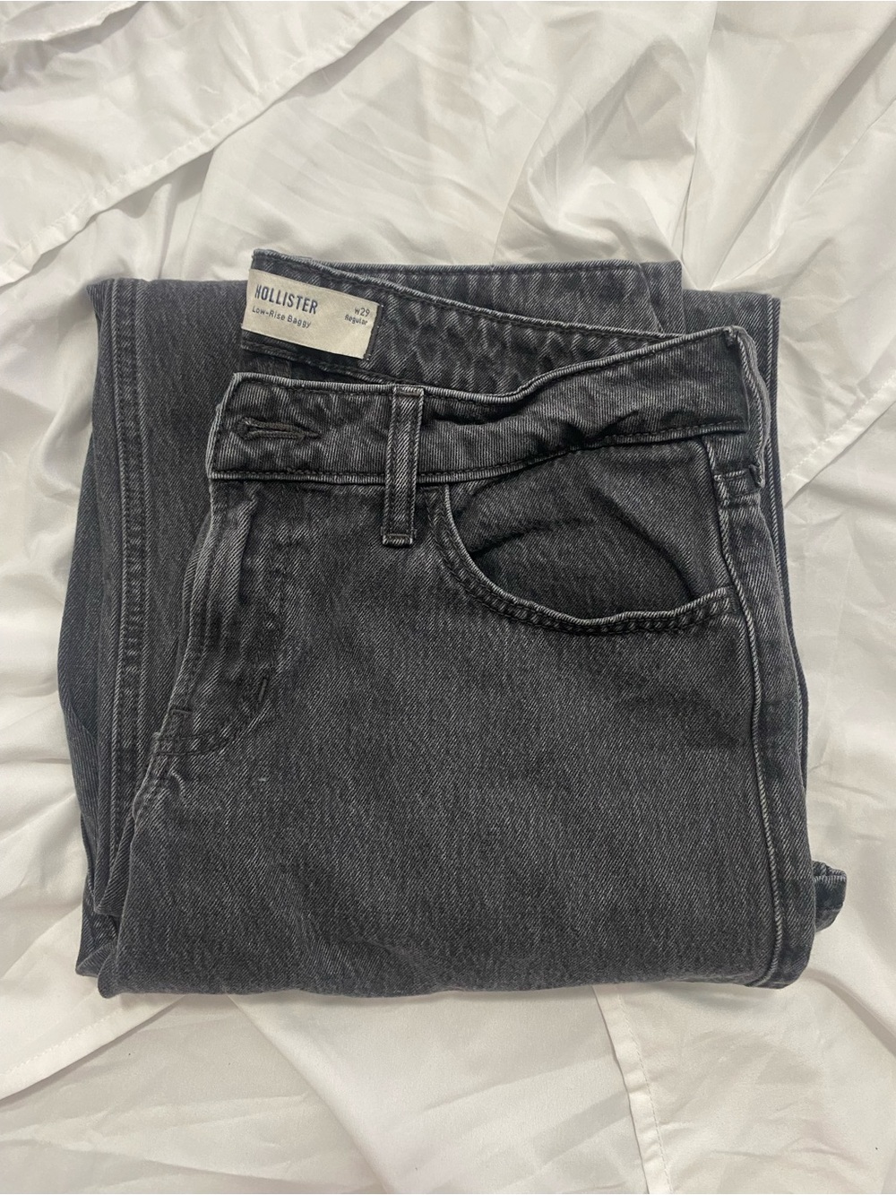 Hollister Charcoal Black High-Rise Mom Jeans